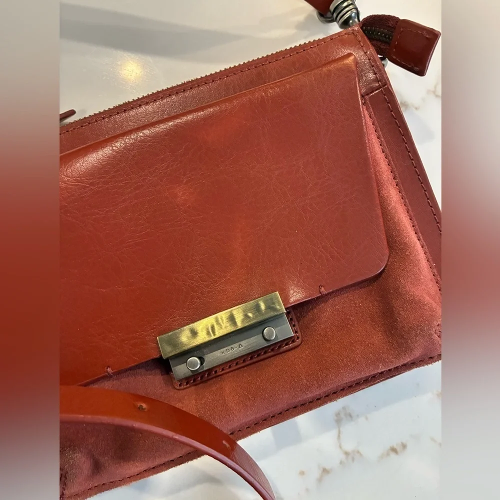 Kelsi Dagger Brooklyn red leather crossbody bag